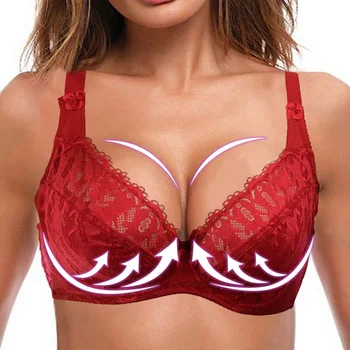 

Laamei 2019 Fashion Hot Women Sexy Underwire Padded Up Embroidery Lace Bra Cup Brassiere Bra Push Up Bras For Womens Sexy
