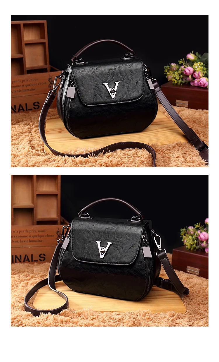 Cow Leather Women Shoulder Bags 2021 Solid Color Crossbody Messenger Purse Retro Top-Handle Bag Tote Shopping Handbags