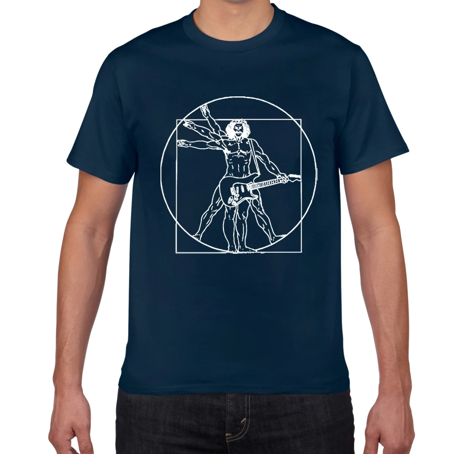 Барабаны да Винчи забавная футболка для мужчин витрувиан человек Барабанщик Хлопок Винтаж графическая музыка Новинка уличная Мужская футболка для мужчин homme - Цвет: W555MT purplish blue