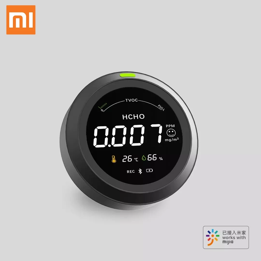 Xiaomi Mijia Five-In-One Portable Air Quality Monitor Formaldehyde Detector USB Charging APP Voice Bluetooth Smart | Электроника