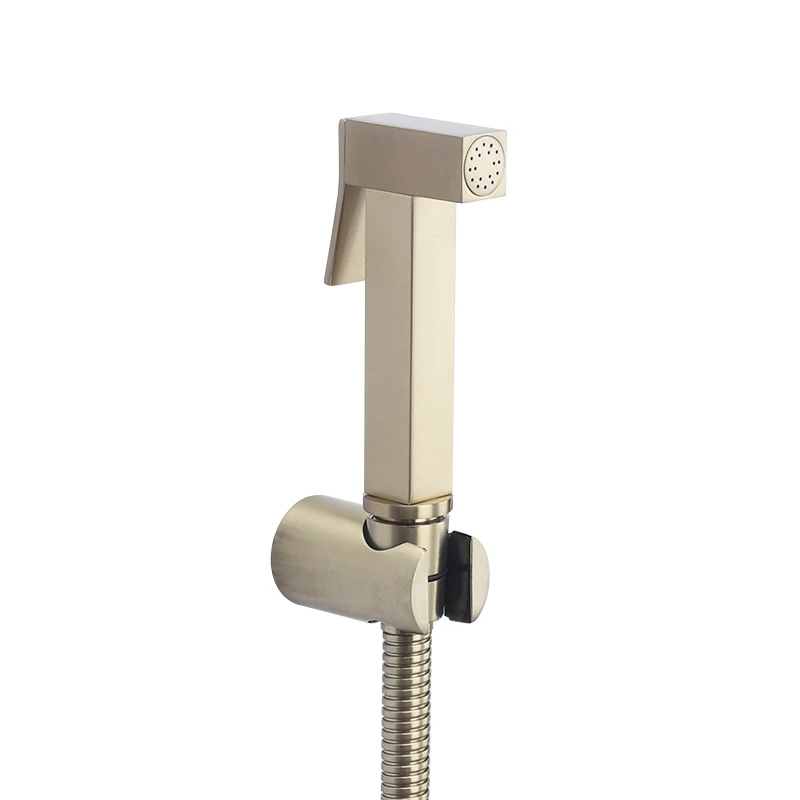 Hose Shower Holder Смеситель для унитаза, биде, щетка, золото, латунь, одиночный, холодный, для ванной комнаты, туалет, душ, спрей, пистолет, насадка, кран для биде, оборудование для ванной комнаты - Цвет: Hose Shower Holder