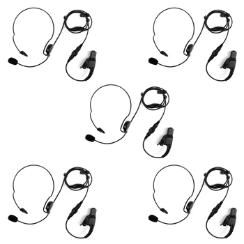 

Artudatech 5Pcs Single Ear PTT Behind the Head Headset For Motorola HT1000 GP900 MTX838 MT1500 XTS2500 XTS3000 XTS5000 MTS2000
