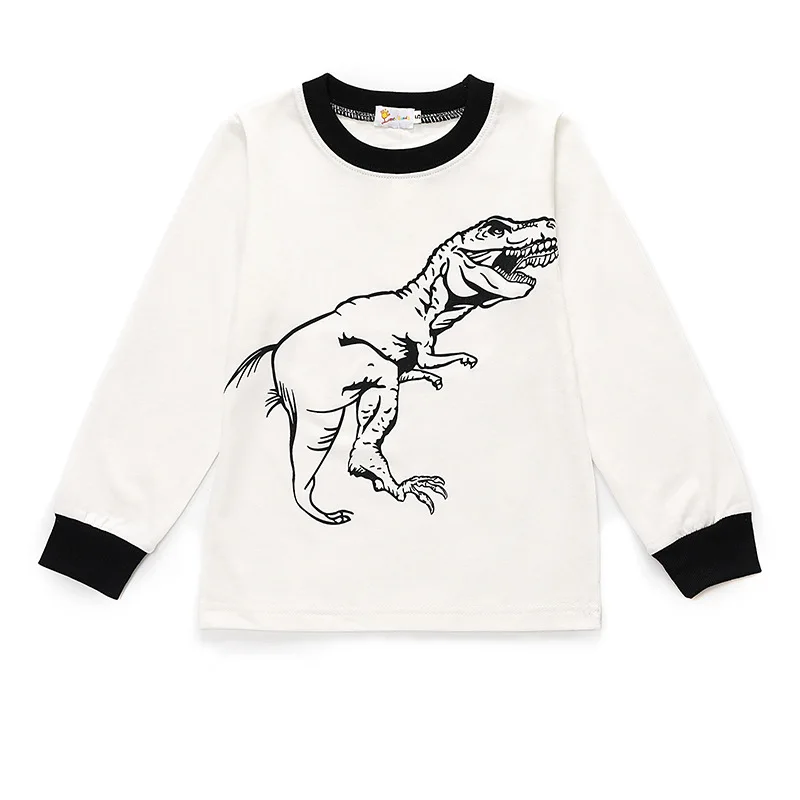 Littlehand Children Tracksuit Autumn And Winter Europe And America New Style Dinosaur Two-Piece Set Cotton T-shirt Pant Suit Chi