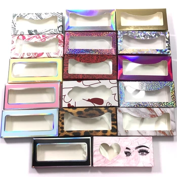 

paper eyelash boxes wholesale glittering box mink eyelashes case makeup false lashes box in bulk cilios packaging free logo