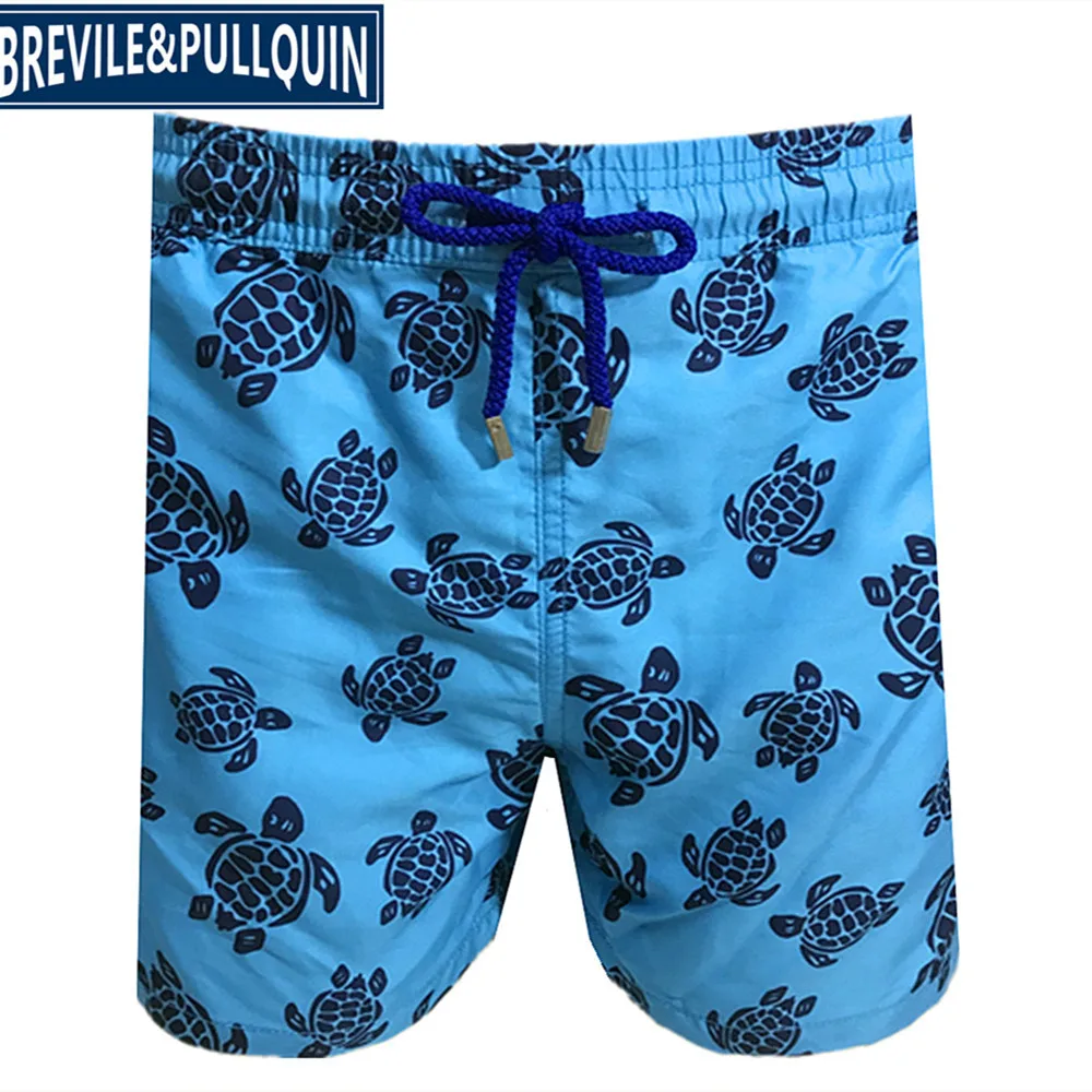 G Весна Лето бренд Brevile pullquin Бермуды пляжные купальные костюмы для взрослых пляжные шорты мужские сексуальные черепахи плавки быстросохнущие - Цвет: G