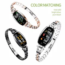 Женский фитнес-трекер, умный браслет, здоровый, модный, сердечный ритм, кровяное давление, водонепроницаемые, женские часы, браслет, подарок