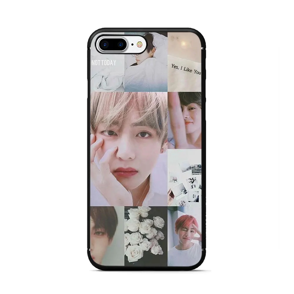 B6 Kim V Taehyung Мягкий ТПУ силиконовый чехол для телефона для iPhone 5 5S 6 6s 7 8 Plus 11 Pro X XR XS MAX - Цвет: B6