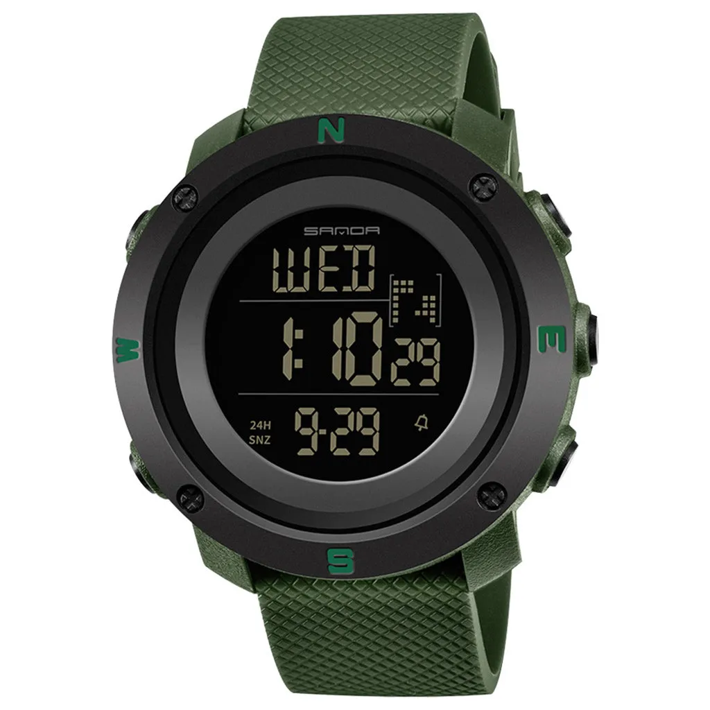Водонепроницаемые цифровые часы с будильником и датой reloj deportivo hombre montre homme наручные часы для мужчин размер