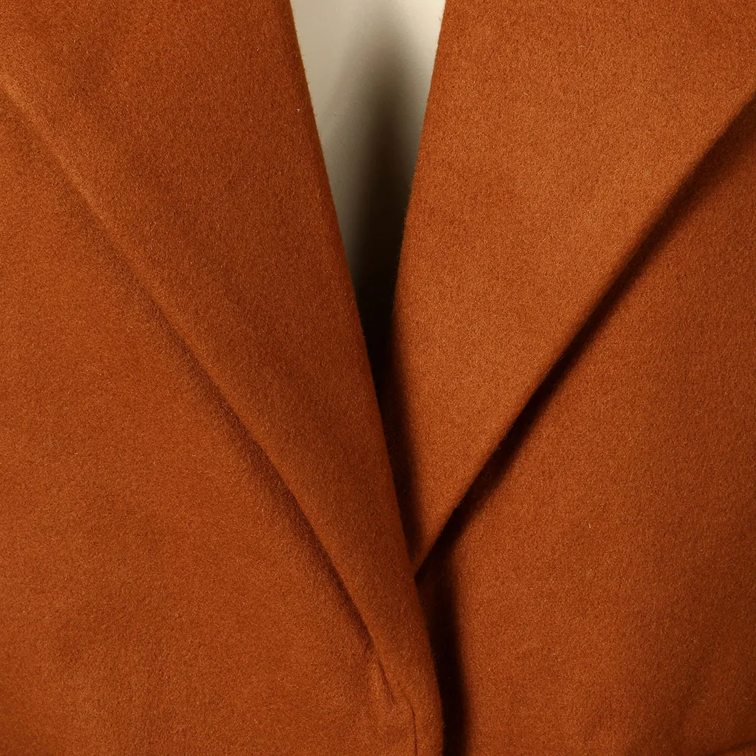 2019 зимнее пальто для женщин широкий лацкан и пояс карман шерстяная ткань