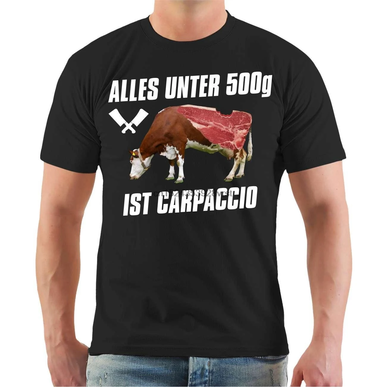 Футболка Alles Unter Ist Carpaccio Fleischer Beef Metzger Koch BBQ Grillen, хлопковые футболки с коротким рукавом, мужская одежда