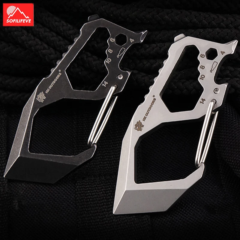 

Mini Multifunctional Tool Bottle Opener Screwdriver Knife Ruler Outdoor Key Buckle Men Women Camping Survival Mini Multi Tools