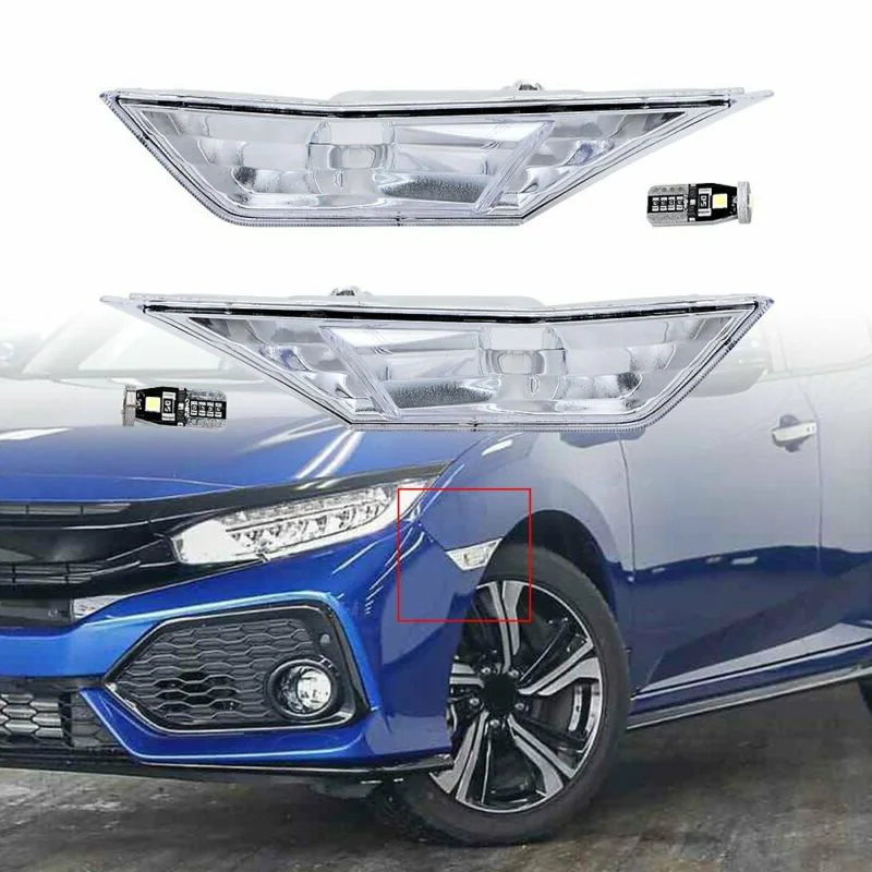Автомобиль белый 12V светодиодный, боковой, габаритный фонарь+ T10 лампы для Honda Civic- Запчасти