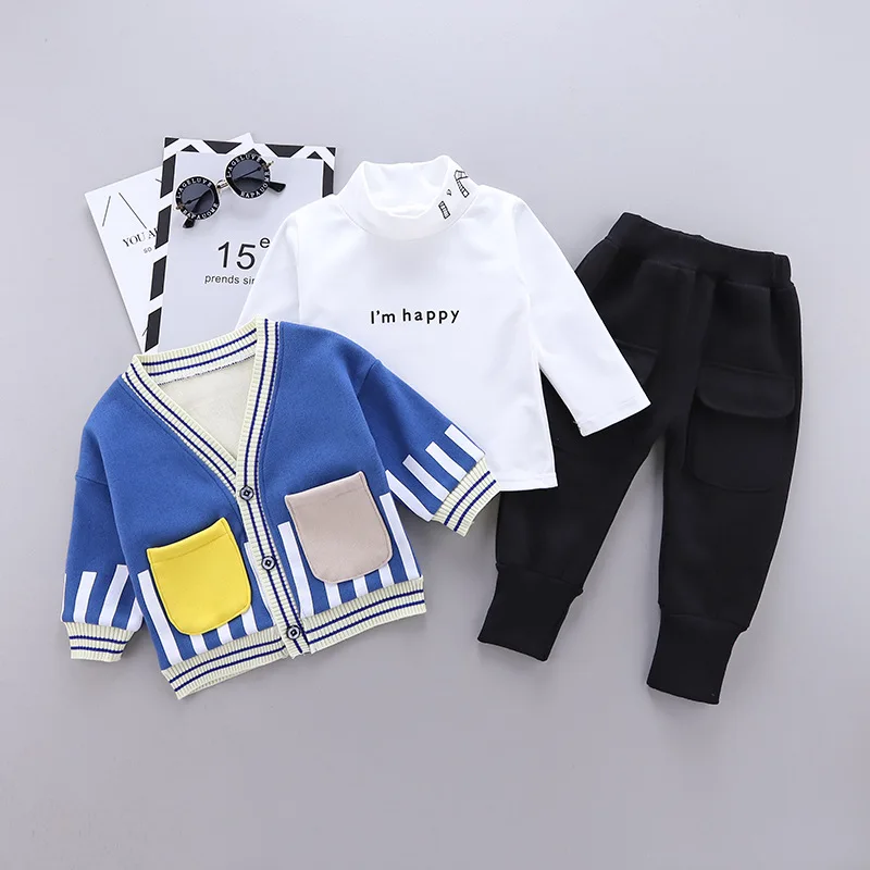 3PCS Baby Boy Gentleman Clothing Sets Kids Floral Clothes for Birthday Formal Outfits Suit Fashion Tops + T-shit Pants | Детская одежда