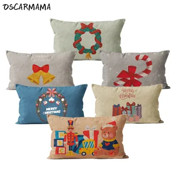 크리스마스 베개 Pillowcases 데코 인테리어 홈 장식 케이스 쿠션 커버 맞춤 선물 리넨 키즈 귀여운 러블리 침대 룸