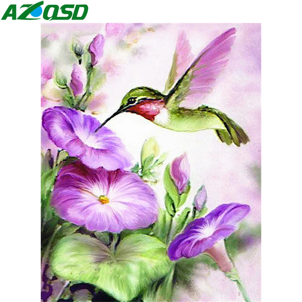 AZQSD Алмазная вышивка птица животные крестиком полная площадь подарок ручной