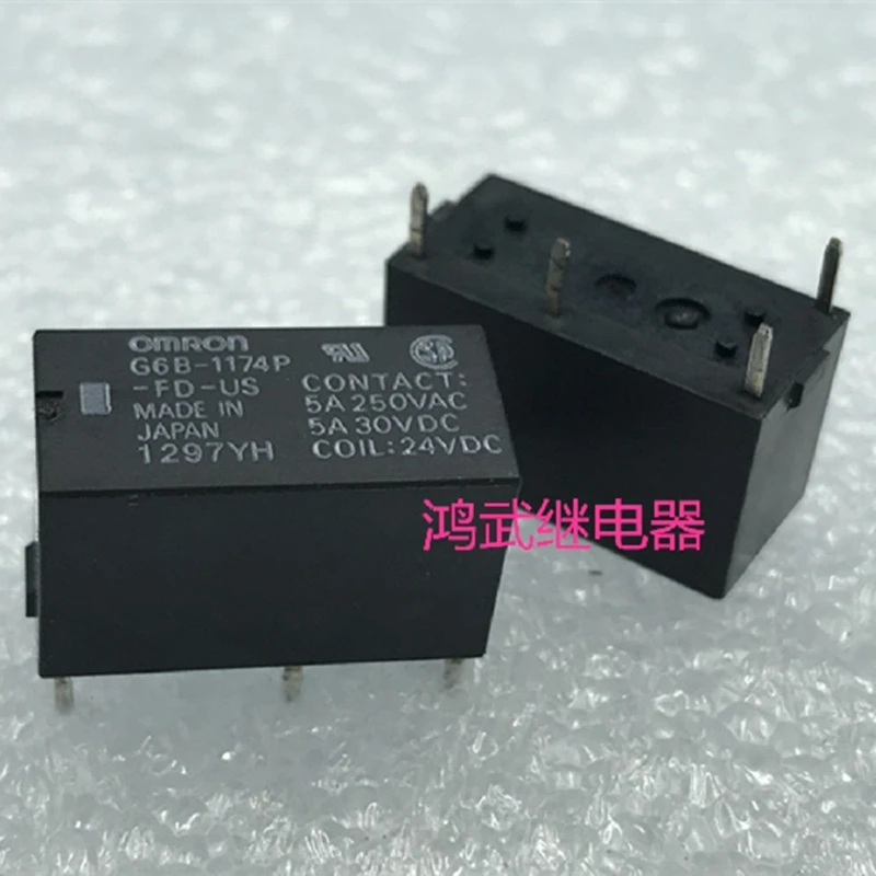 10 шт./лот реле G6B-2214P-US-12VDC G6B-2214P-US-24VDC G6B-1174P-FD-US-24VDC 5A 6PIN