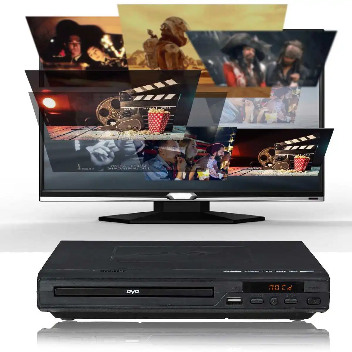 110 V-240 V HDMI 1080p Мини dvd-плеер USB/AV Портативный многократное воспроизведение ADH DVD CD SVCD VCD MP3 JEPG JPEG Система домашнего кинотеатра