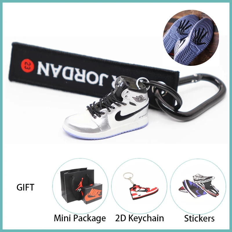 Новинка ручной работы 3D AJ Key ChaiAir Mini Jordan кроссовки модель милый брелок для ключей Баскетбольная обувь Подарочный Брелок для ключей модные украшения - Цвет: 11