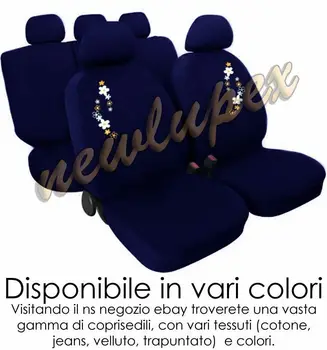 

FUNDAS PARA ASIENTOS COCHE LINERS ALGODÓN AZUL OSCURO CUBIERTA ASIENTOS