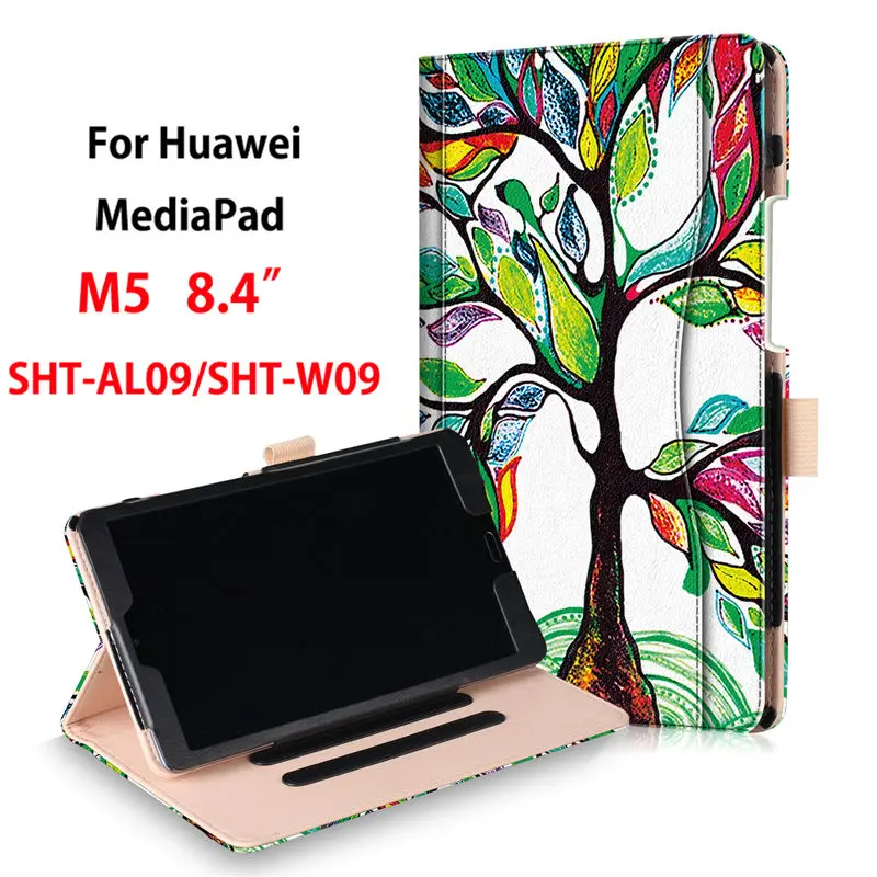 Роскошный чехол из искусственной кожи для huawei MediaPad M5 8,4 ''SHT-AL09 SHT-W09 планшет держатель подставка флип смарт-чехол Funda + ручка + Flim