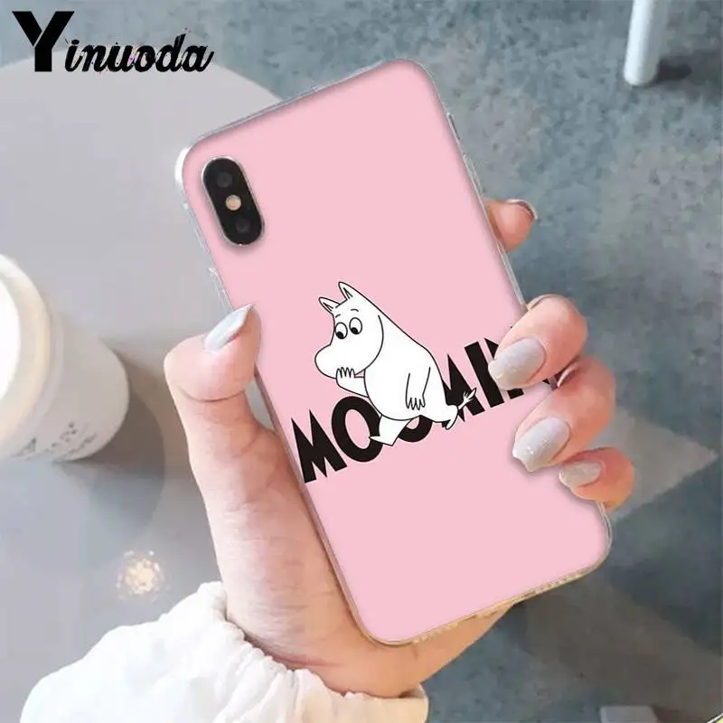 A5 Yinuoda Mumin модный мультяшный милый черный мягкий резиновый чехол для телефона для iPhone 8 7 6 6S Plus X XS MAX 5 5S SE XR 11 11pro 11promax - Color: A5