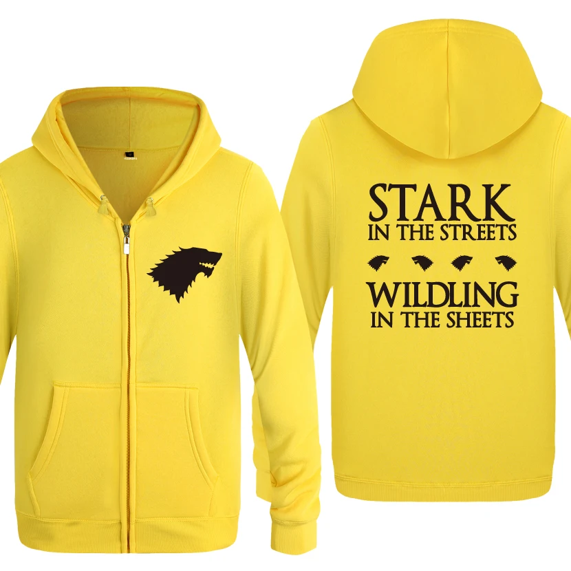 HUAY HET STARK In the Streets-willling In Sheets GOT новинка, мужские толстовки,, мужские флисовые кардиганы на молнии, толстовки с капюшоном - Цвет: HUAY HET