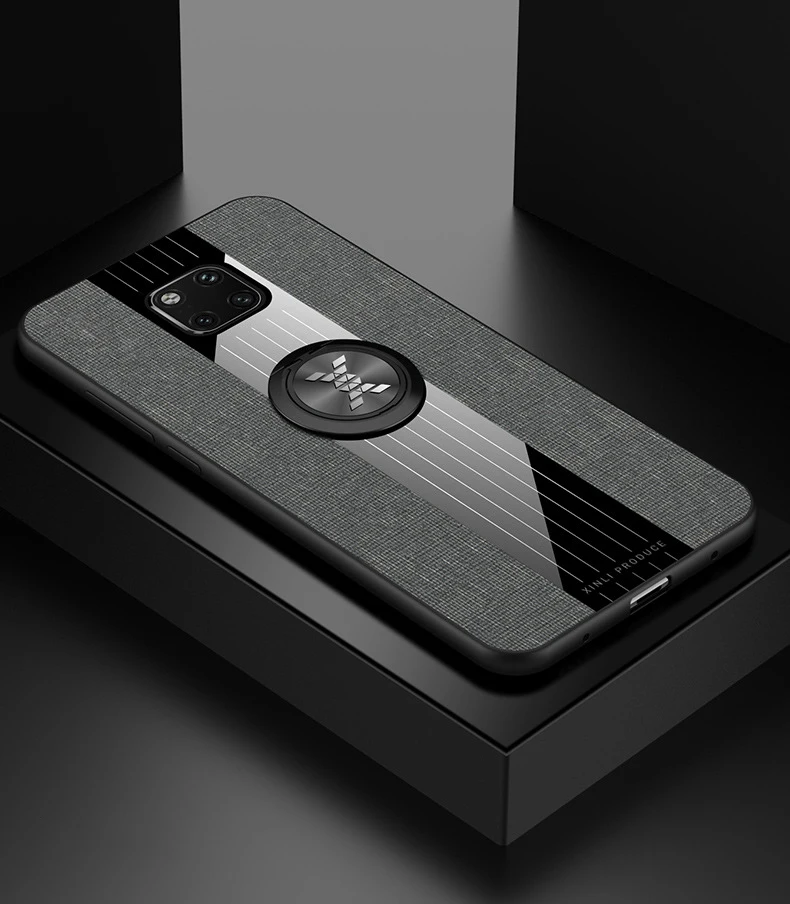 Ikrsses для huawei mate 20 Pro Чехол простая скатерть текстура автомобильный держатель с магнитным креплением чехол для huawei mate 20 X TPU рамка и крышка ПК