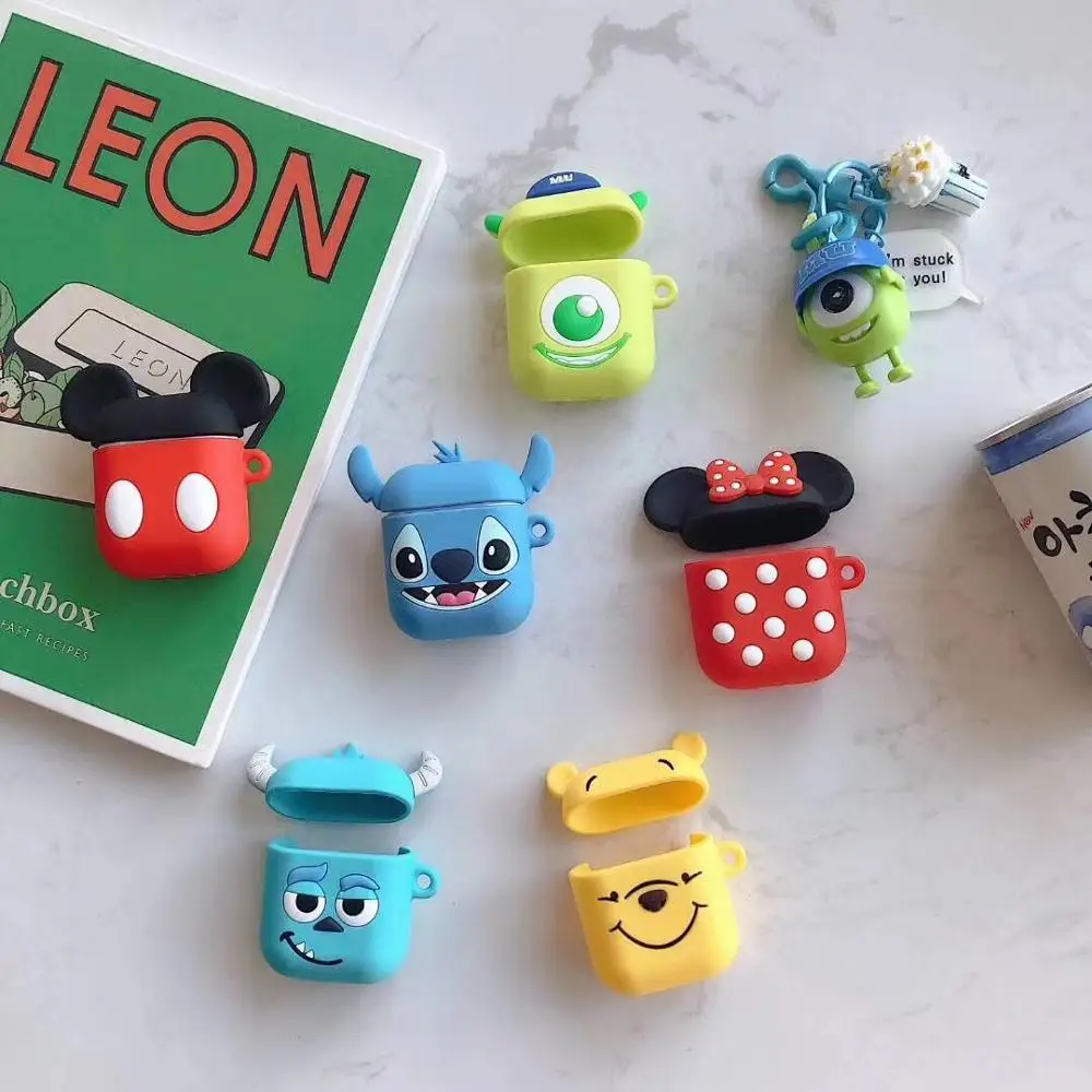 

Cute Cartoon Wireless Earphone Case For Apple AirPods 2 Silicone Charging Headphones Case for Airpods Protective Cover Fundas