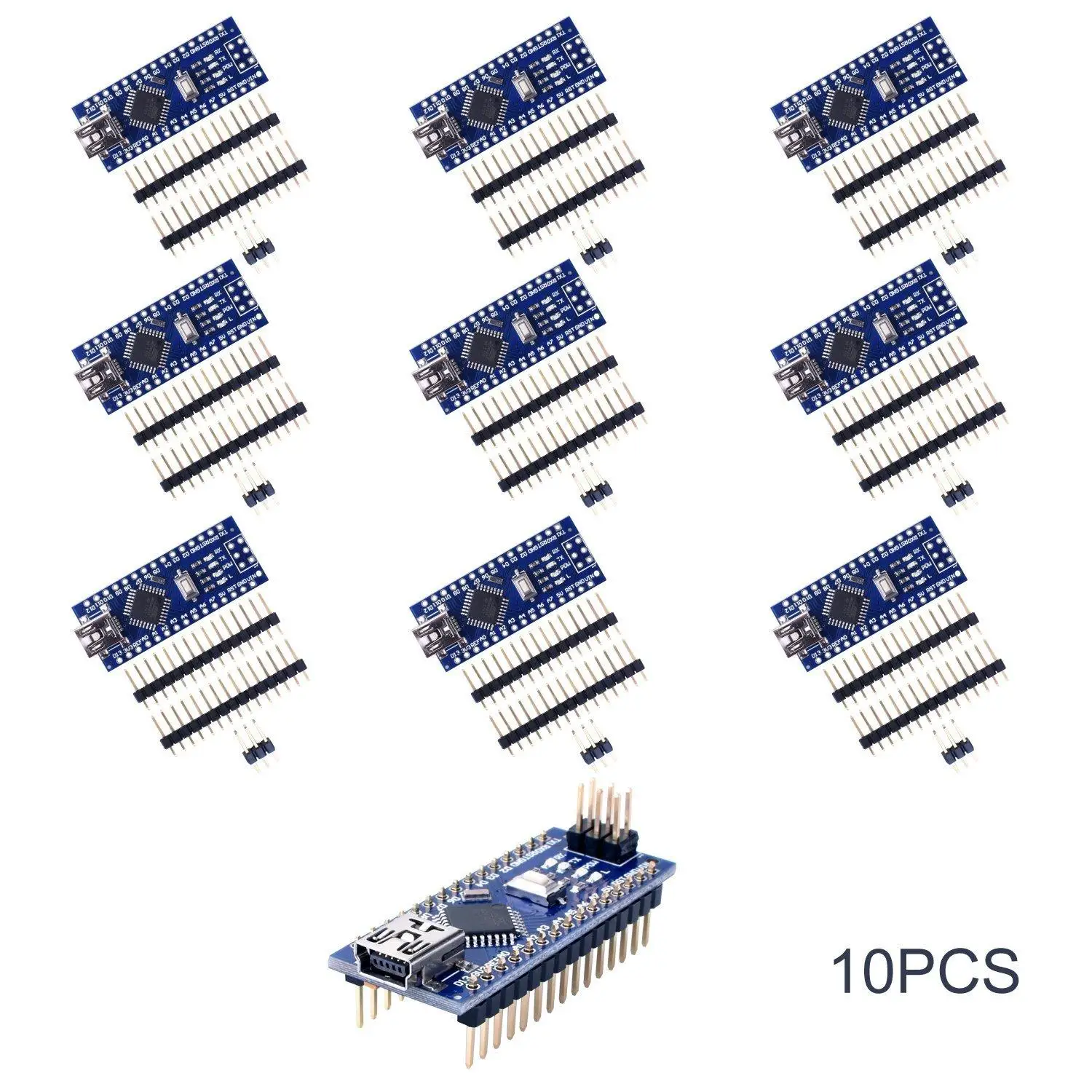 Акция fundunano 3,0 Atmega328 контроллер совместимая плата для Arduino модуль PCB макетная плата без USB 10 шт./лот