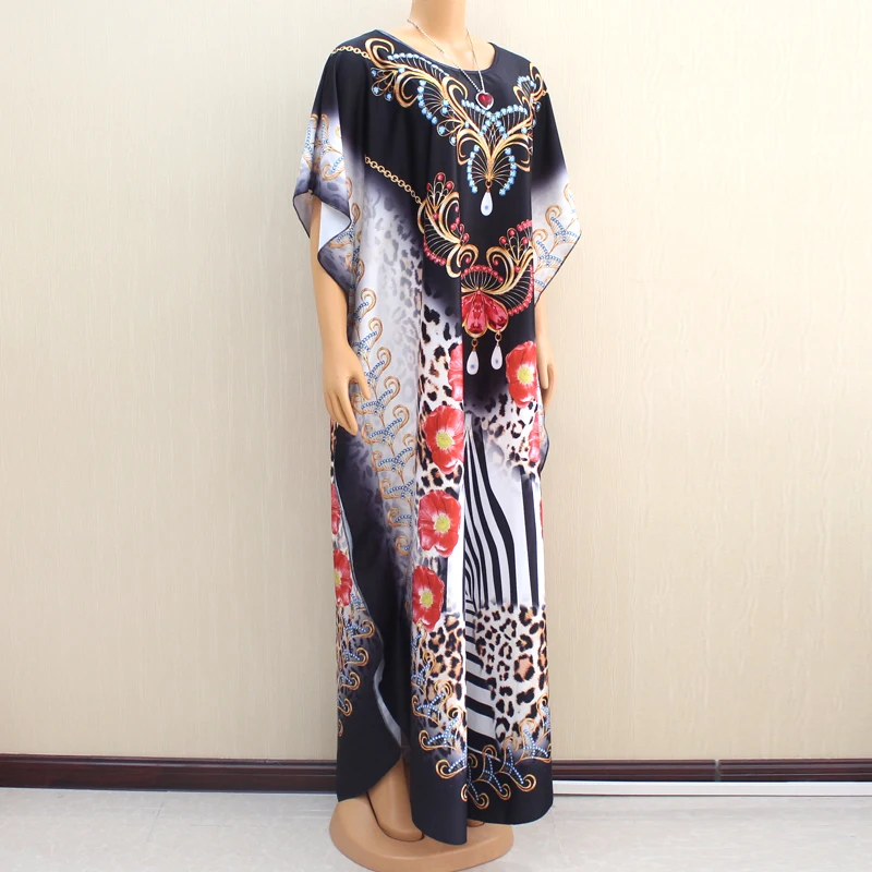 African Luxury Printed Bat-wing Super Size Many Occasion Dashiki Dress for Lady