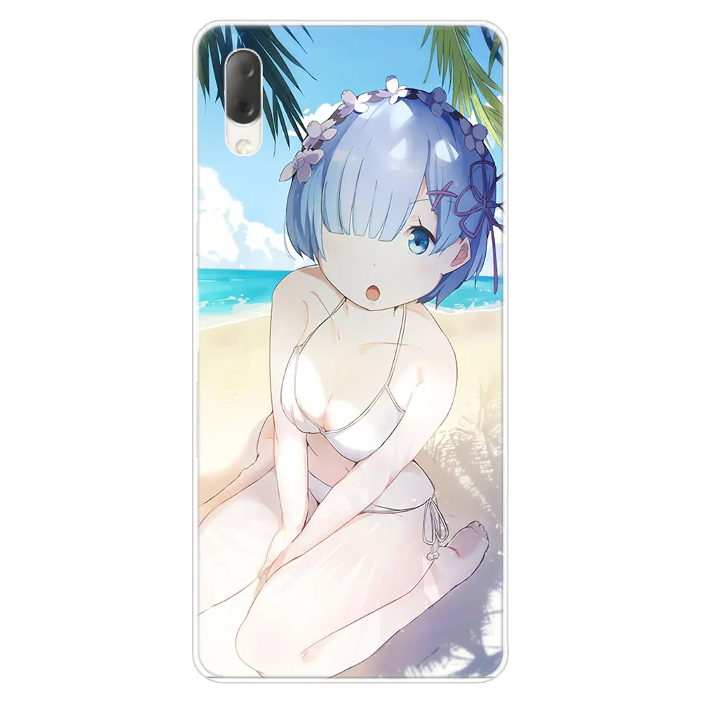 ; аниме «вновь ноль ОЗУ Rem Жесткий Чехол для sony Xperia L1 L2 L3 X XA XA1 XA2 ультра E5 XZ XZ1 XZ2 компактный XZ3 M4 Aqua Z3 Z5 премиум-класса