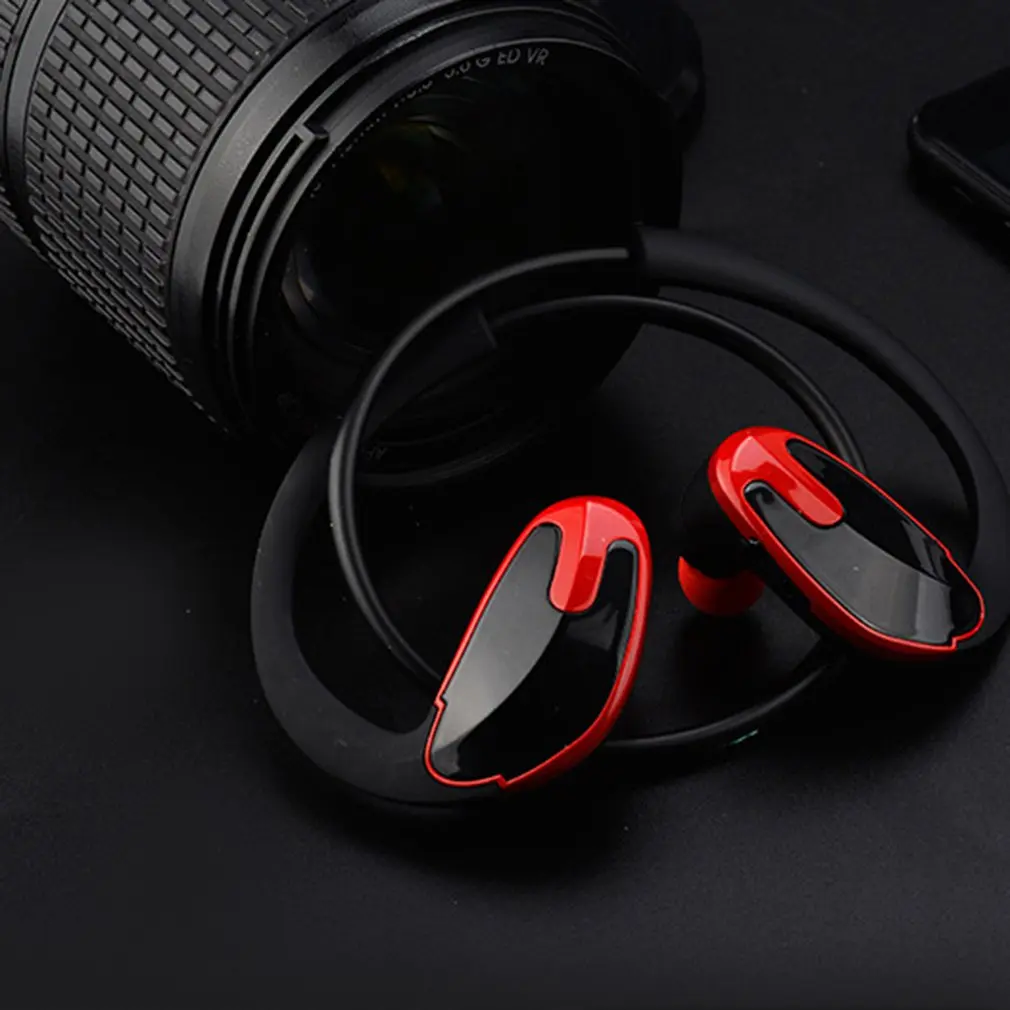 Спортивная bluetooth-гарнитура ультра длинный вызов работает фитнес беспроводная гарнитура - Цвет: Красный