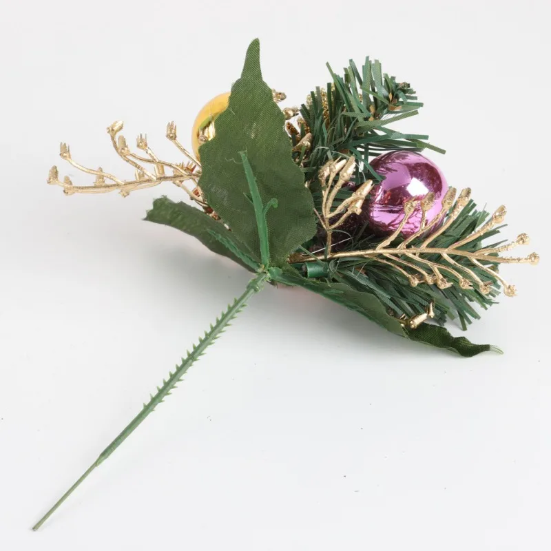 Искусственные Рождественские цветы, орнамент, сосновый конус, букет для дома, свадьбы, Нового года, украшение, искусственные растения, искусственные цветы