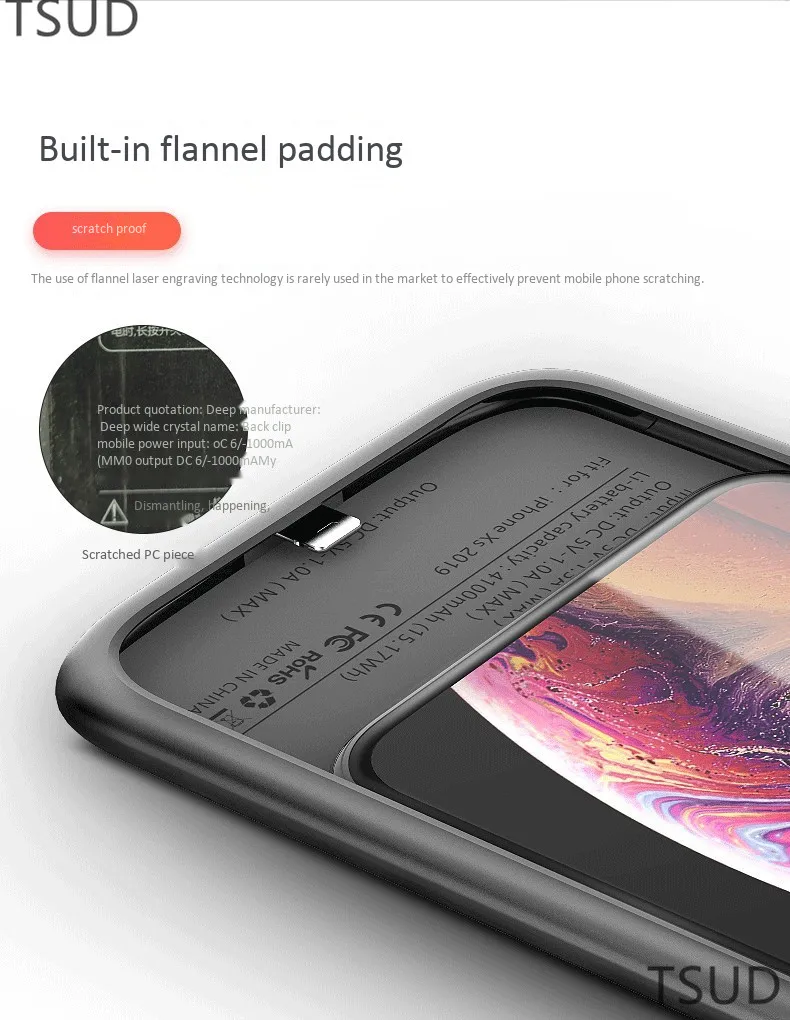 4800 мАч ультра тонкий чехол для зарядного устройства для iphone 11 Pro внешний портативный беспроводной зарядный чехол для iphone 11 Pro 2 в 1