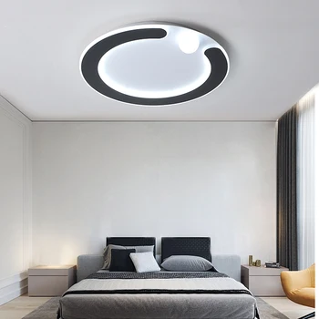 

New Modern Ultra-thin Ring LED Ceiling Lights For Living Room Bedroom Dining Room Luminaires Black/White Ceiling Lamps Fixtures