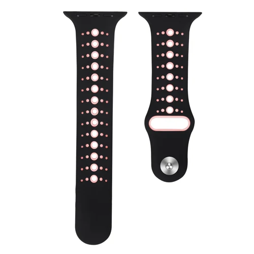 Ремешок для apple watch band 4 5 44 мм 40 мм correa iwatch band 3 2 42 мм 38 мм спортивный силиконовый браслет ремень аксессуары для apple watch - Цвет ремешка: Black powder