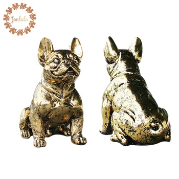 

Large Bull Dog Decoration Cute Resin Dog European Pop Art Resin Craft Dog Figurine Home Artificial Dog Crafts Christmas Gift