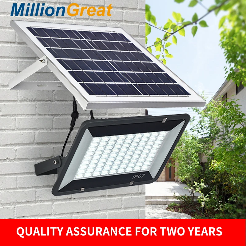 

Remote Control Solar Flood Light Multifunction Waterproof SOLAR Projection Lamp Outdoor Garage Playground Spot Light 60/100/200w