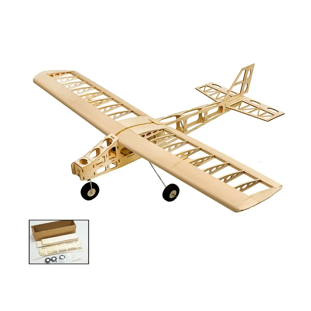 

EP Balsa Wood Training Plane 1.3M Wingspan Biplane RC Airplane Aircraft Woodiness Model Toys DIY KIT/PNP for Kid