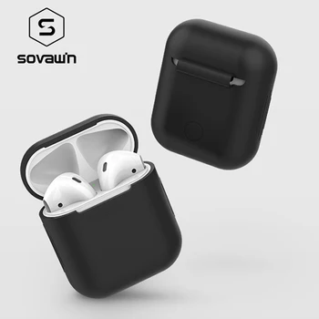 

SOVIWN Earphone part 4PCS Wireless Bluetooth Headphone Cover Protector Cases Hanging Buckle Mini Silicone Case For Apple AirPods