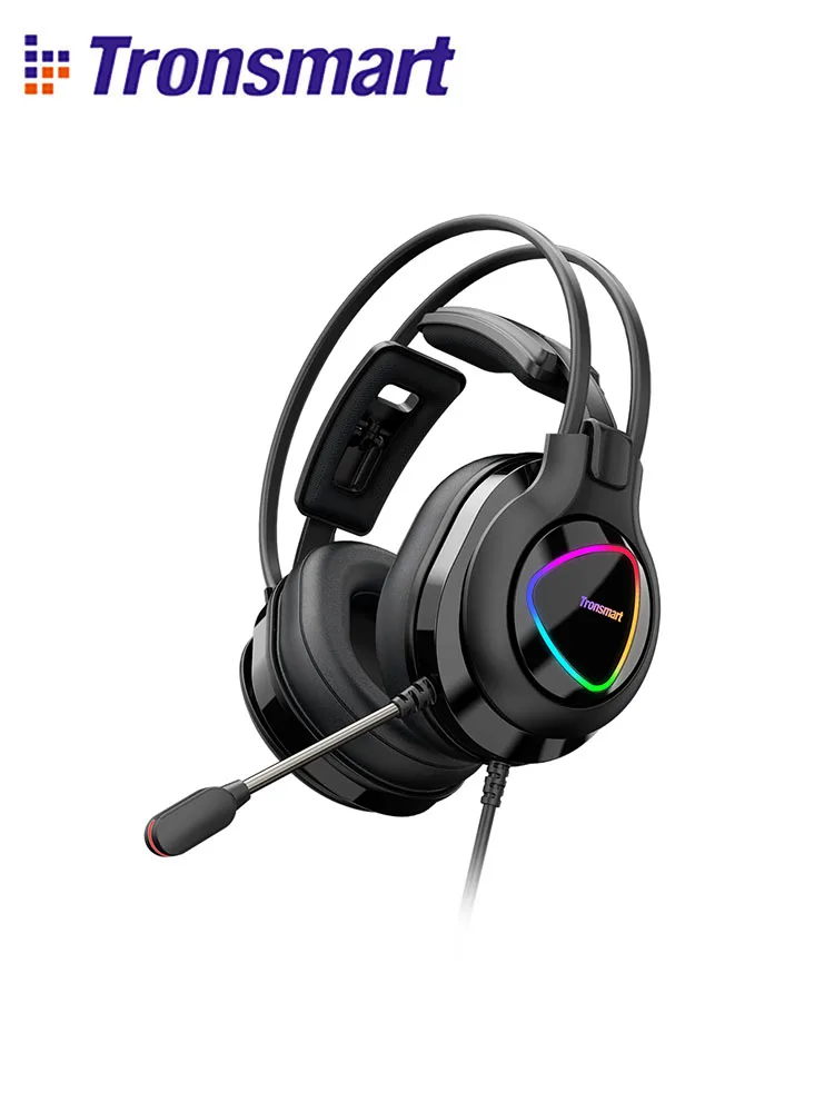 Tronsmart Glary Alpha Gaming Headphones ps4 Headsets Gamer with LED Lighting 3 5mm USB Port for ps4 witch Computer Laptop