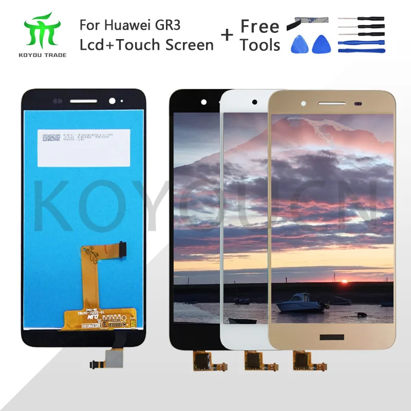 

5"For Huawei GR3 LCD Screen With Touch Screen Display Assembly + tools