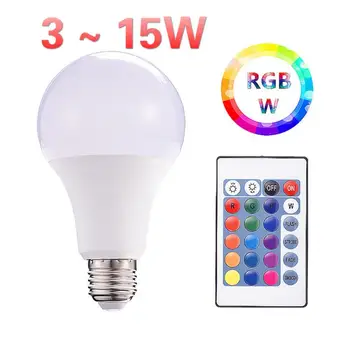 

E27 RGB Remote Control Smart Spherical Bulb LED Lamp RGB LED Bulb Dimmable Ampoule LED Smart Lights For Home MAGIC Smart Bulbs