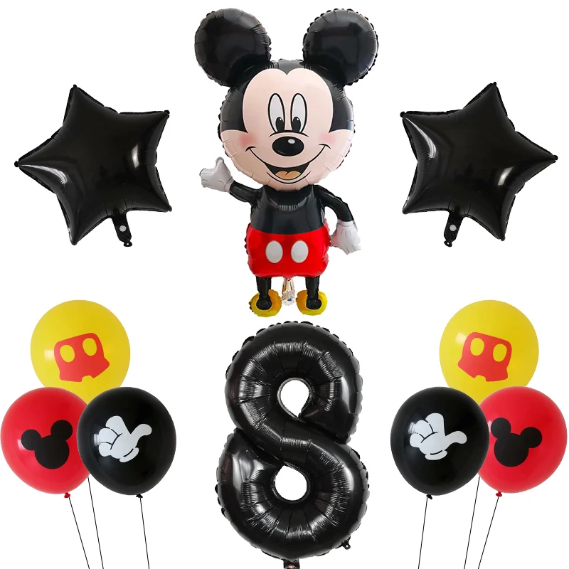 Лиловый 10 шт./компл. 110 см Микки и Минни Маус латексные шары Baby Shower 1st День Рождения Декоративные детские игрушки cumpleaños надувная воздушная - Цвет: Лиловый