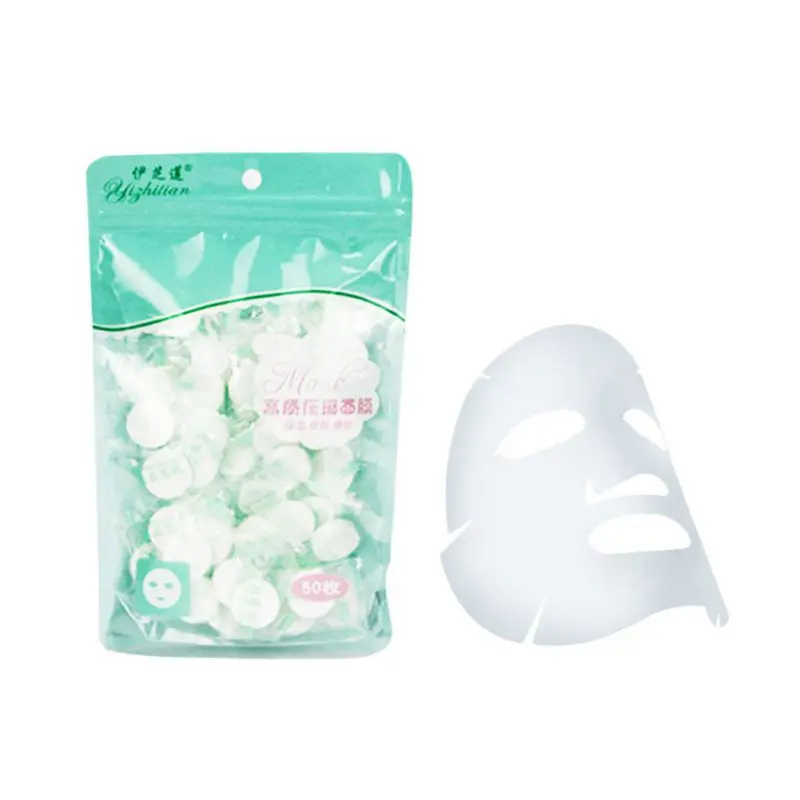 

50PCS/Set Disposable Wrapped Masks Women Girls Facial Cotton Portable Compressed Mask Sheets Tablets for DIY Skin Care