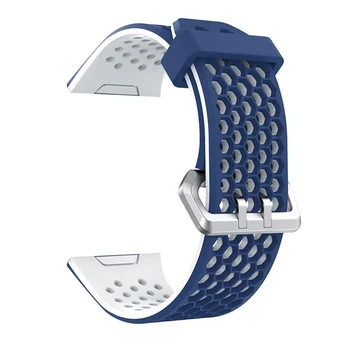 

2020 New Fashion Strap For Fitbit Ionic Two-color Silicone Strap Adjustable Pin Buckle Replacement Watch Accessories