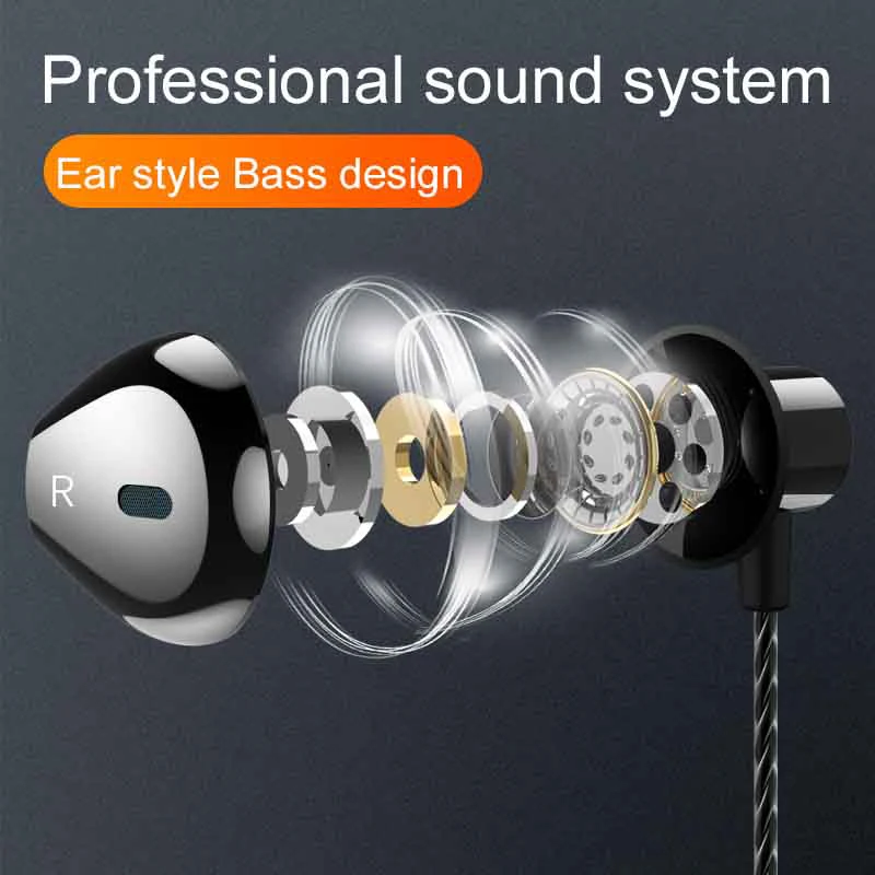 4pcs lot 3 5mm jack type c Earphone USB Type C In Ear Wired Gamer Earbuds With Mic 6D Stereo Music Headset For Huawei Xiaomi