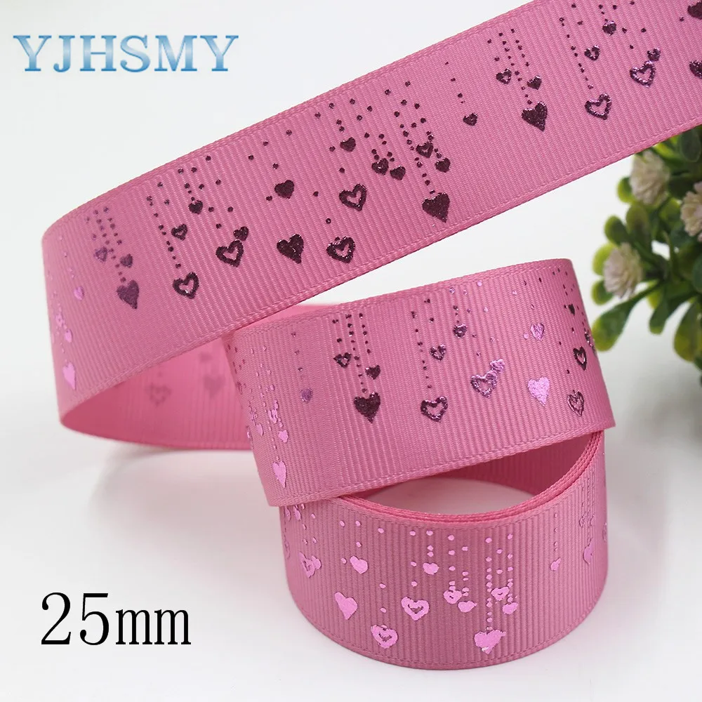 I-191211-2743 YJHSMY I-191211-2735 25 мм 10 ярдов Красочные градиент любовь бронзовые корсажные ленты, сделай сам лук кепки, День Святого Валентина вечерние украшения - Цвет: I-191211-2743