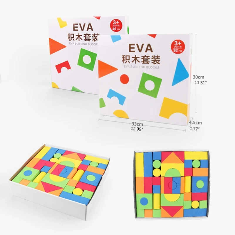 Мягкие строительные блоки красочная игрушка EVA для детей развитие мозга