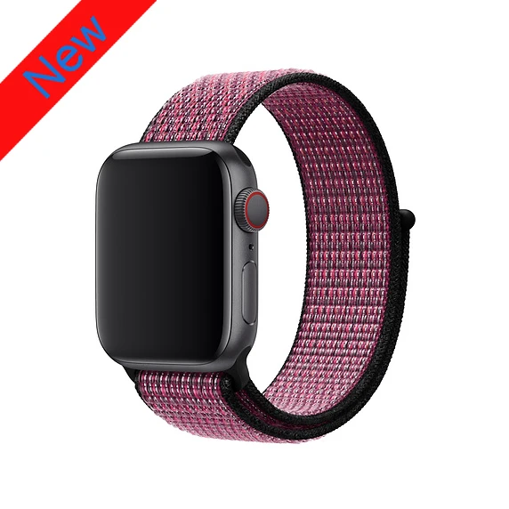 Pink Blast Спортивный нейлоновый ремешок для apple watch 4, apple watch 5, ремешок correa iwatch 44 мм, 40 мм, 38 мм, 42 мм, apple watch series 4, 3, 2, 1 - Цвет ремешка: Pink Blast
